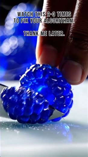 Seamless Blue Glass Raspberry Loop | Satisfying Visual #satisfying #satisfyingvideo