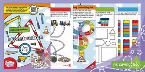 Construction Activity Booklet 3 to 5 years