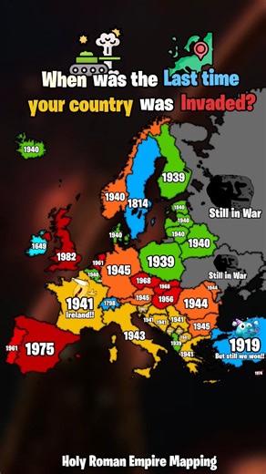 When was the last time your country got Invaded #shorts #europe #geography #mapping #map #history
