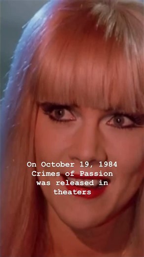 Please Please… Don’t Quiz Me! on Instagram: "On October 19, 1984 Crimes of Passion was released in theaters. Directed by Ken Russell, the film stars Kathleen Turner, Anthony Perkins, John Laughlin, Bruce Davidson and Annie Potts. It was initially given an ‘X’ rating before the studio forced Russell to make cuts. While not a big box office success, Crimes of Passion did very well on home video. #moviequotes #80smovies #80sthrowback #80snostalgia #moviequote #kathleenturner #anthonyperkins"