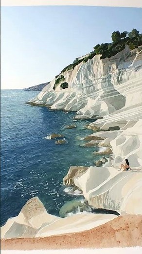 Relaxing Coastal Ambience, Mediterranean, Sicily, Beach Sounds, Summer Beach, Calm, ASMR