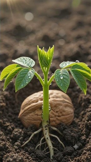 How Walnuts Grow from Seed to Tree | Walnut Plant Growth Time Lapse 🌱 #youtubeshorts