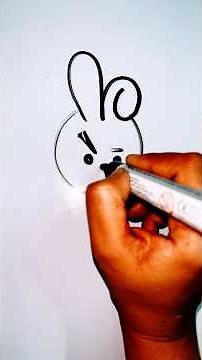 How to draw cartoon bunny face #howtodraw #kidsdrawing #shorts ‪@PalakEducationArts‬