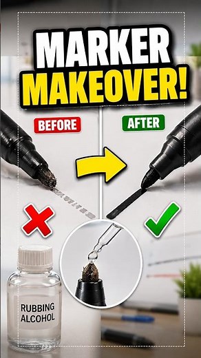 Revive a Dry Erase Marker in Seconds! 🖊️ | Easy Home Hack