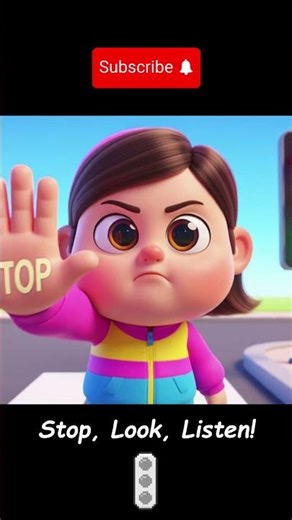 Stop Look Listen 🚦 | Road Safety Song for Kids | Preschool Learning