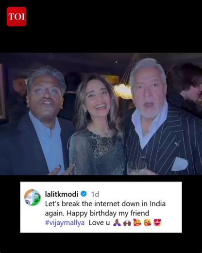 In a new #video, #LalitModi mockingly labels himself and #VijayMallya as India’s “biggest fugitives,” openly flaunting his association with the embattled businessman in what appears to be a brazen dig at the government. | The Times of India