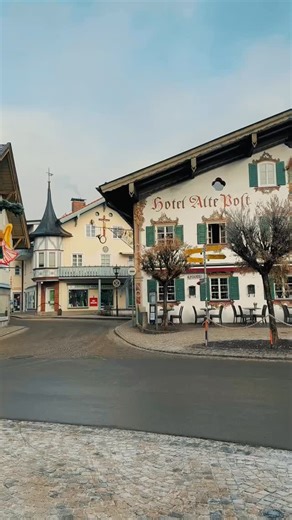 First of many stops - where the road slows and the scenery settles in. Oberammergau is a charming Bavarian village known for its beautifully painted houses (Lüftlmalerei) and its centuries-old Passion Play, performed once every decade. Tucked in the Alps, it feels like stepping into a living postcard—rich in tradition, art, and quiet mountain magic. . . . . . #seetheworld #germany #foryoupage #europediaries #winter | Love Cath