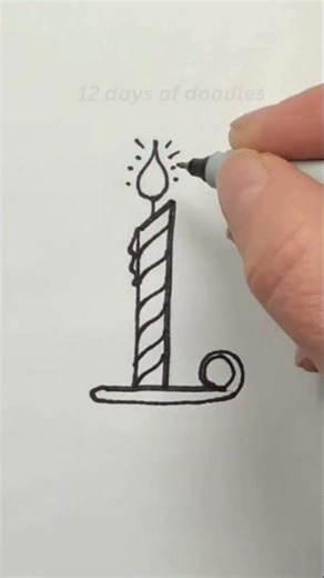 How to Draw a Candle ✨ Easy Christmas Doodle from the Number 1 #howtodraw #mydoodleworld #doodle