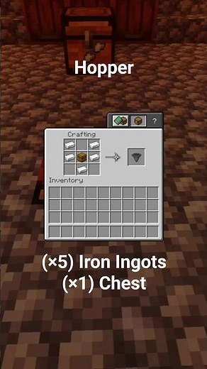 How to CRAFT HOPPER in Minecraft 1.21! 🪨 Quick & Easy #Minecraft #Shorts