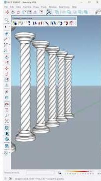 SketchUp tips🌟 Here’s a twisted column model, perfect for dynamic architecture. #art #architecture