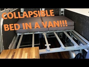 COLLAPSIBLE Bed Frame & Mattress IN A VAN - Complete Review #vanlife