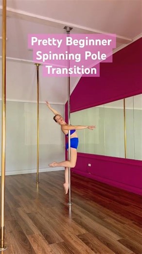 Beginner Spinning Pole Transition Backwards Secretary to Figurehead - Pole Dance Combo
