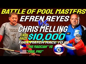 Hill-To-Hill Match Between Efren Reyes vs Chris Melling 10 Ball Battle of Pool Masters Invitational