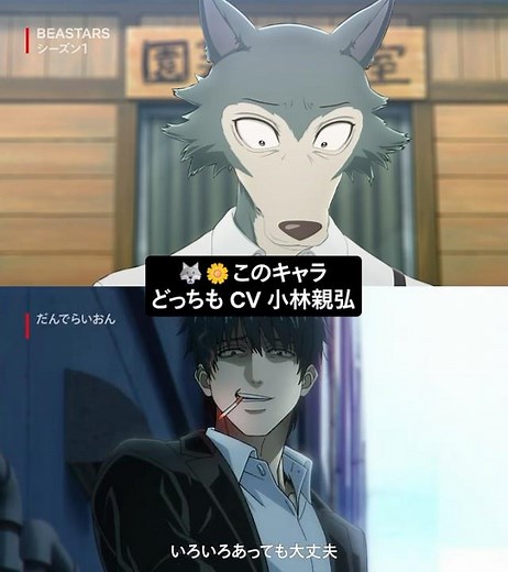 どちらの声も素敵！ CV 小林親弘！ #BEASTARS #だんでらいおん