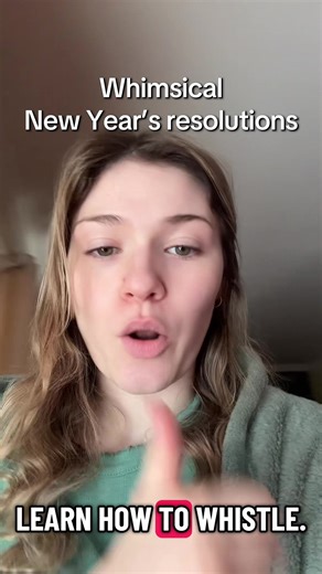 My whimsical New Year’s resolutions for this year are to one learn to whistle. I’ve been trying to whistle for years and I literally cannot do it. I also want to learn how to do a split and touch my toes, but starting off with whistling so give me your best whistling techniques! #relatable #whistle