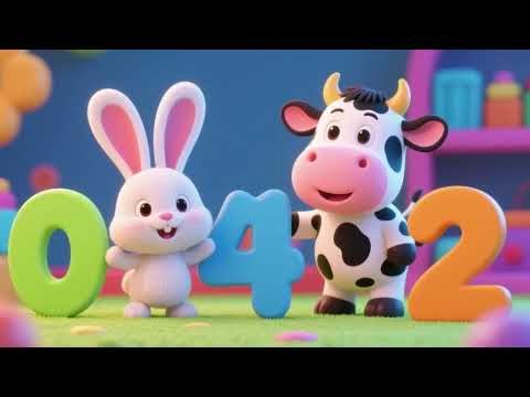 🐰🐮 One 4 2 Bunny & Moo Moo Counting 2 | Learn Numbers & Colors Fun! 🌈🎶