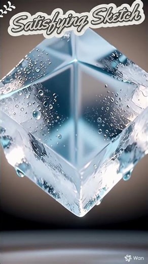 Blue Cube Transforms to Melting Ice in Seconds ❄️ #satisfying