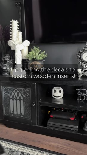 Upgrading TV Cabinet Decals: Custom Wood Inserts
