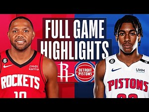 ROCKETS at PISTONS | FULL GAME HIGHLIGHTS | January 28, 2023