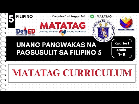 FILIPINO 5 QUARTER 1 SUMMATIVE TEST WITH ANSWER KEY #matataggrade5 #depedmatatag #filipino5matatag