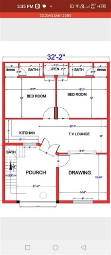 32 by 42 #houseplan #housedesign #home