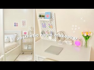 aesthetic small room makeover 🌷🐇 | ikea shopping | korean & pinterest inspired ⟡♡