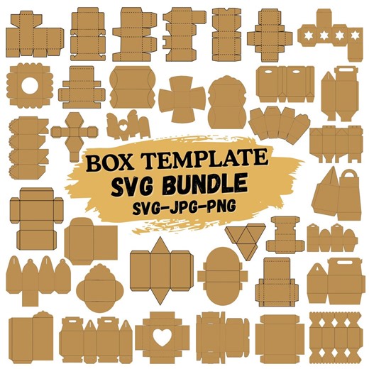 Gift Box Template SVG Bundle: 30  DIY Papercraft Designs (instant Download) - Etsy