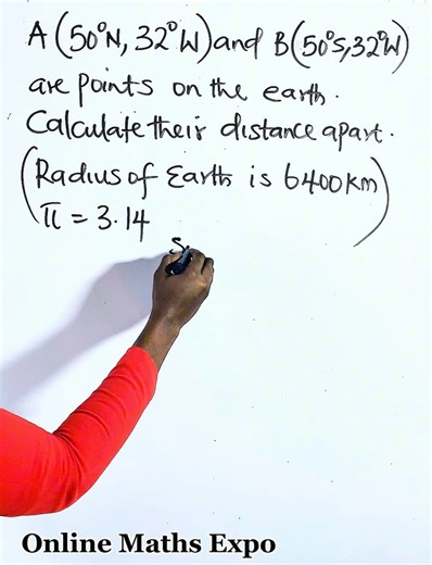 LONGITUDE AND LATITUDE | How to calculate Distance #maths #mathviral #viralmaths #viralfypシforyoupage #Latitude #longitude #viralfacebookvideo | Online Maths Expo