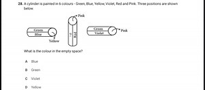 A cylinder is painted in 6 colours - Green, Blue, Yellow, Viole... | Filo