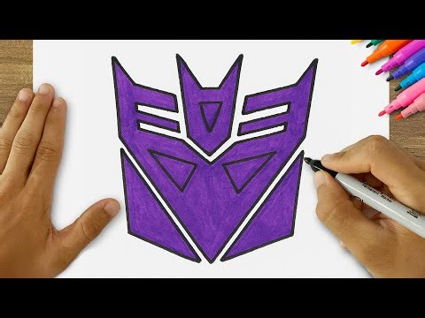 How to Draw Decepticon Logo Easy | Step by Step Drawing Tutorial