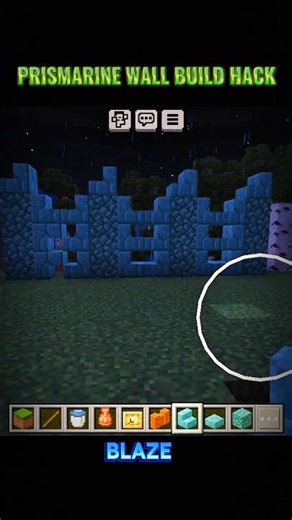 Prismarine Wall Build Hack 🤯😍!! #minecraft