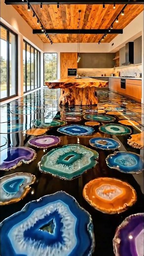 This Pine Epoxy Floor is GORGEOUS! 🤯 Rustic Wood Transformation Tutorial #interiordesign #homedesign