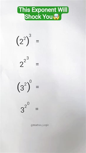 Amazing Exponent Tricks #viralvideo #short #faruoupage🌻faruo💓💖💢💕💔💖 #10millionadoptions