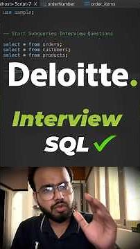 Most Asked Deloitte SQL Interview Questions answers #deloitte #sql #sqlinterviewquestionsandanswers