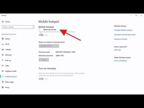 SOLVED ! MOBILE HOTSPOT STUCK AT "Applying Settings" IN WINDOWS 10 !