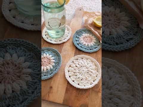 Round Crochet Coaster Pattern Tutorial - Free Pattern