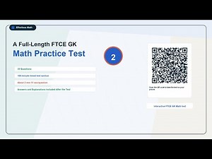 Full FTCE GK Math Practice Test 2 | 35 Questions with Answers