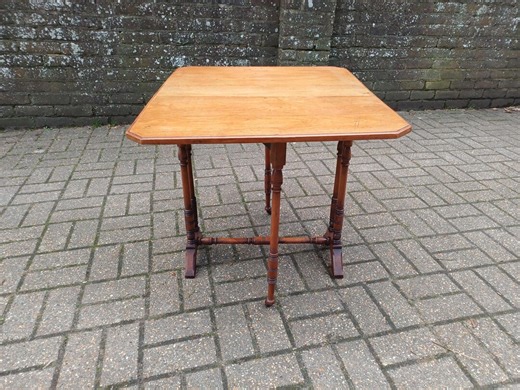 Victorian Mahogany Sutherland Table Drop Leaf Occasional Side Table Sofa Table Turned Base Brass Porcelain Castors Antique - Etsy