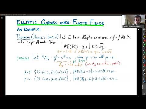 Elliptic Curves - Lecture 14a - Elliptic curves over finite fields (an example)