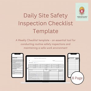 Daily Site Safety Inspection Checklist | Workplace Audit (PDF Template) - Etsy Canada