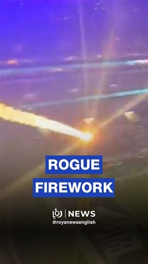 Roya News English on Instagram: "A rogue firework crashed onto the field at a Baltimore stadium before the Ravens-Patriots NFL game in the US state of Maryland on Sunday. Footage shows the moment the firework shot onto the field at the M&T Bank Stadium during a pre-game display. The Daily Mail said the firework “nearly hurt” one passerby before the game. A Baltimore Ravens spokesperson told the outlet that no one was injured and that an investigation was underway to determine what caused the mal