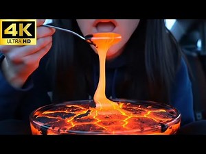 AI ASMR Lava Eating - Lava Mukbang ASMR