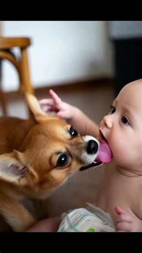 Adorable Baby Meets Dog for the First Time – Hilarious & Heartwarming Reaction!
