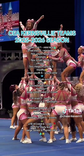 Explore CEA Kernersville Cheer Teams for 2025-2026
