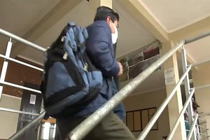 *El gobernador del departamento, Oscar Montes Barzón con dirigentes...