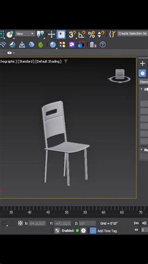 Box to simple chair in 3d max#shorts #3d max#chair modeling#3d