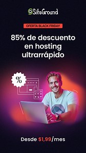 10K views · 163 reactions | ¡Aprovecha la oferta de hosting del año y mejora el rendimiento de tu web! ⚡ Hasta 5x más velocidad;  Soluciones de seguridad avanzadas; ️ Creación, transferencia y gestión de sitios fácil;  Email, SSL y CDN gratuitos;  ¡Ahorra hasta un 85 % en planes de SiteGround! | SiteGround | Facebook