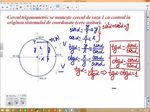 Matematica clasa X: Elemente de trigonometrie. Lectia 1: Cercul trigonometric.