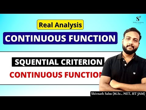 Sequential Criterion for Continuity | Continuous Function | Real Analysis