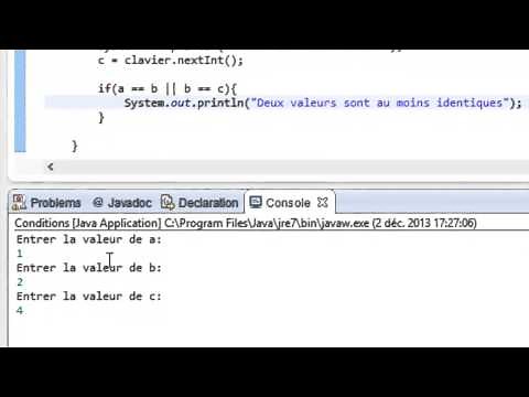 PROGRAMMER EN JAVA (Débutant) - 26 - Les opérateurs logiques OU et ET